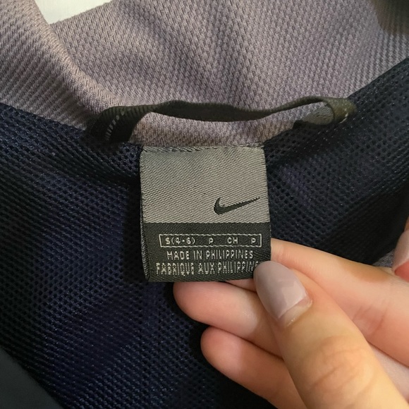 Nike Reflective Navy and Purple Windbreaker Zip Up Jacket Size S - Picture 4 of 6